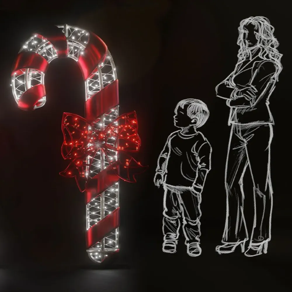 LED candy cane commercial display