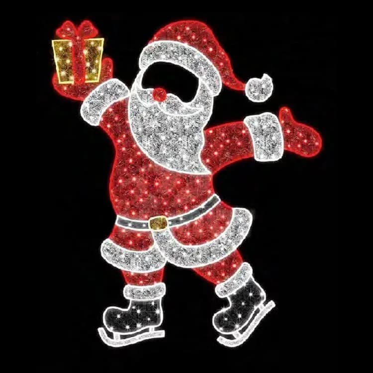 LED skating Santa commercial display