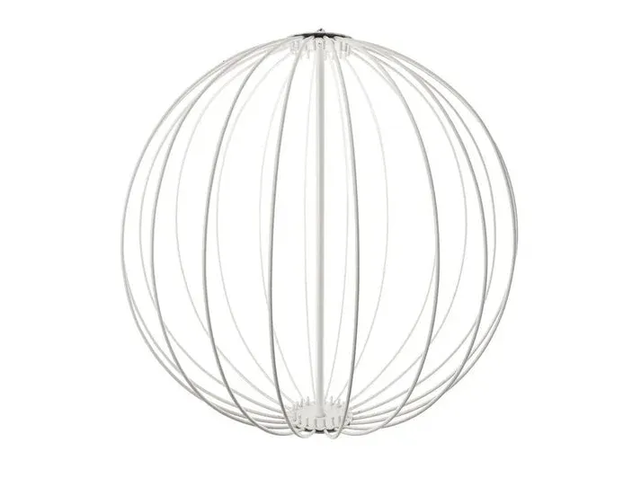 Aluminum folding LED sphere for commercial hanging displays