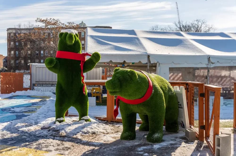 Artificial topiary animal figure for commercial landscaping